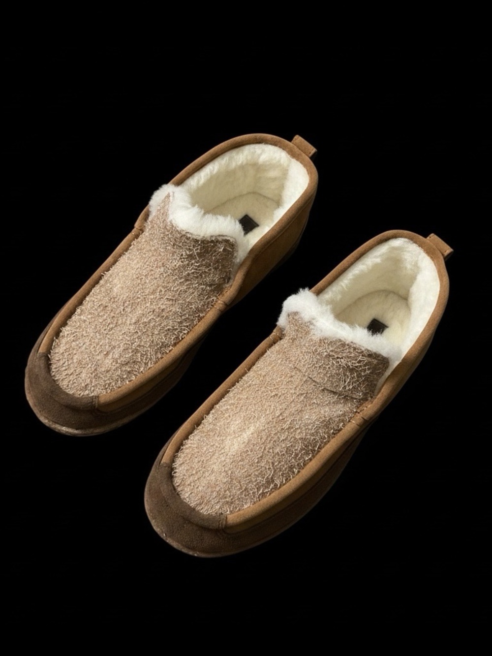 Sorel Men's Brown Shearling-Lined Slip-On Loafers